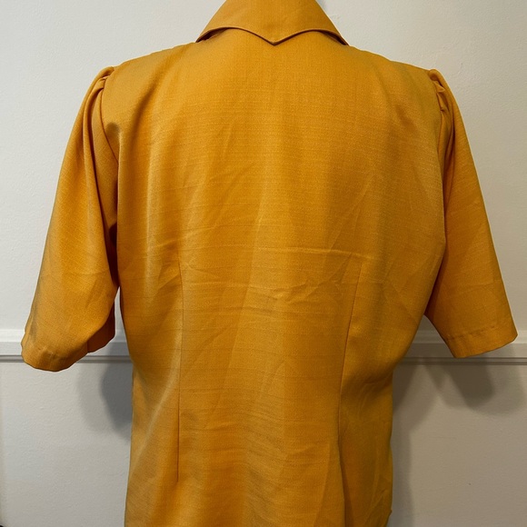 Women's Vintage Mustard Button-Up Top - Picture 2 of 2